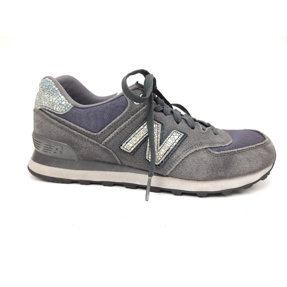 New Balance Women's Gray Suede Lace-Up Sneaker
